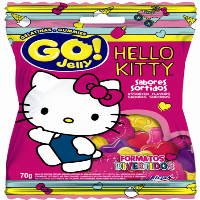 Imagem de BALA GELATINA GO JELLY HELLO KITTY SABORES SORTIDOS 70g - 01 UNIDADE